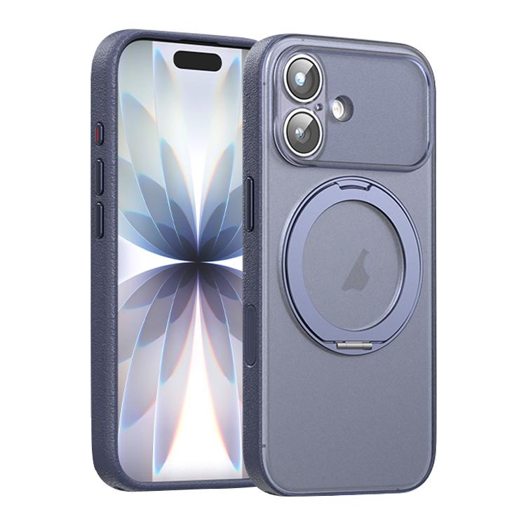 Capa de Telemóvel Magnética em Pele Vegana com Suporte Rotativo de 360 Graus, Para iPhone 17 Pro Max, Para iPhone 17 Pro, Para iPhone 17