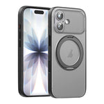 Capa de Telemóvel Magnética em Pele Vegana com Suporte Rotativo de 360 Graus, Para iPhone 17 Pro Max, Para iPhone 17 Pro, Para iPhone 17