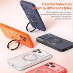 Capa de Telemóvel Magnética em Pele Vegana com Suporte Rotativo de 360 Graus, Para iPhone 17 Pro Max, Para iPhone 17 Pro, Para iPhone 17