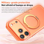 Capa de Telemóvel Magnética em Pele Vegana com Suporte Rotativo de 360 Graus, Para iPhone 17 Pro Max, Para iPhone 17 Pro, Para iPhone 17