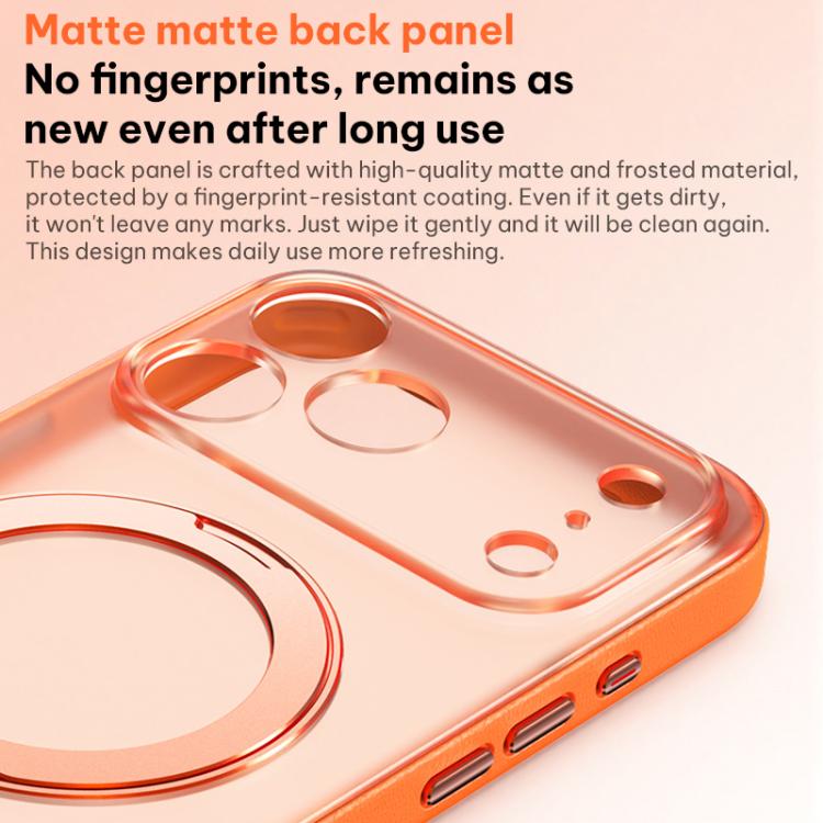 Capa de Telemóvel Magnética em Pele Vegana com Suporte Rotativo de 360 Graus, Para iPhone 17 Pro Max, Para iPhone 17 Pro, Para iPhone 17