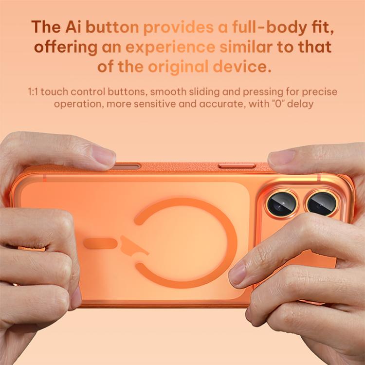 Capa de Telemóvel Magnética em Pele Vegana, Para iPhone 17 Pro Max, Para iPhone 17 Pro, Para iPhone 17