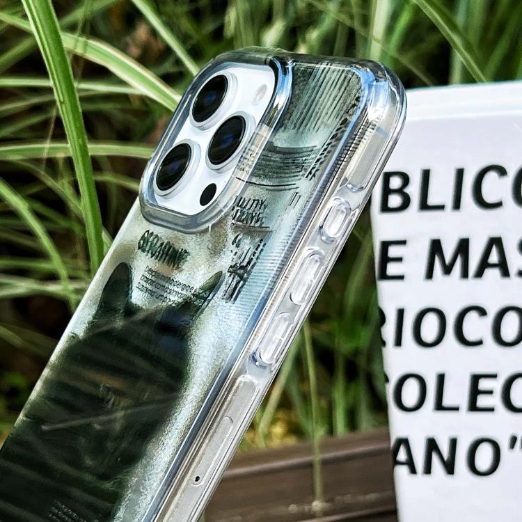 Rounded Edge IMD Pattern TPU Phone Case, For iPhone 16 Pro Max, For iPhone 16 Pro, For iPhone 16