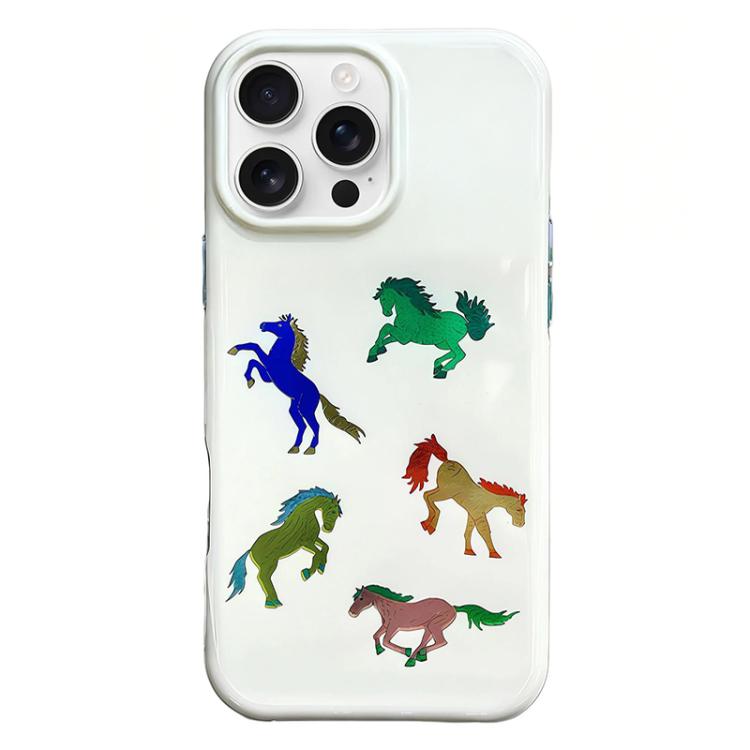 Rounded Edge IMD Pattern TPU Phone Case, For iPhone 16 Pro Max, For iPhone 16 Pro, For iPhone 16