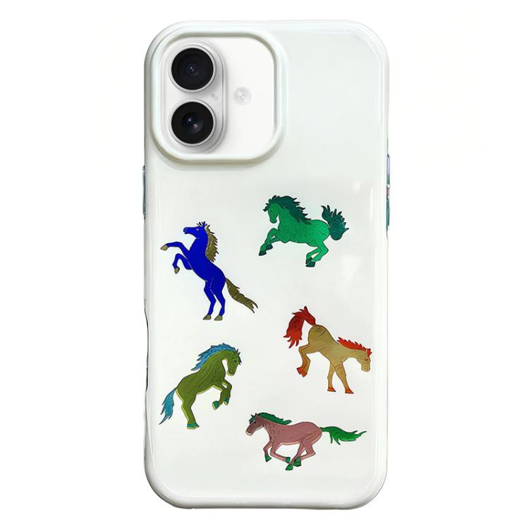 Rounded Edge IMD Pattern TPU Phone Case, For iPhone 16 Pro Max, For iPhone 16 Pro, For iPhone 16