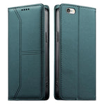 Estojo de Telefone em Couro Vegan com Linha Costurada, Fecho Magnético e RFID, Para iPhone X / XS, Para iPhone XR, Para iPhone XS Max, Para iPhone 8 Plus / 7 Plus