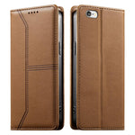 Estojo de Telefone em Couro Vegan com Linha Costurada, Fecho Magnético e RFID, Para iPhone X / XS, Para iPhone XR, Para iPhone XS Max, Para iPhone 8 Plus / 7 Plus