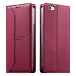 Estojo de Telefone em Couro Vegan com Linha Costurada, Fecho Magnético e RFID, Para iPhone X / XS, Para iPhone XR, Para iPhone XS Max, Para iPhone 8 Plus / 7 Plus