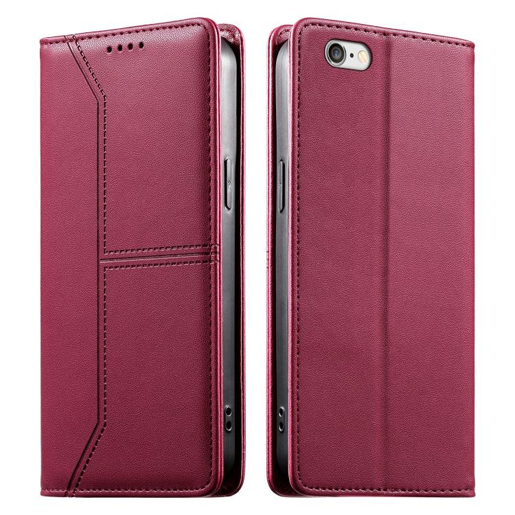 Estojo de Telefone em Couro Vegan com Linha Costurada, Fecho Magnético e RFID, Para iPhone X / XS, Para iPhone XR, Para iPhone XS Max, Para iPhone 8 Plus / 7 Plus