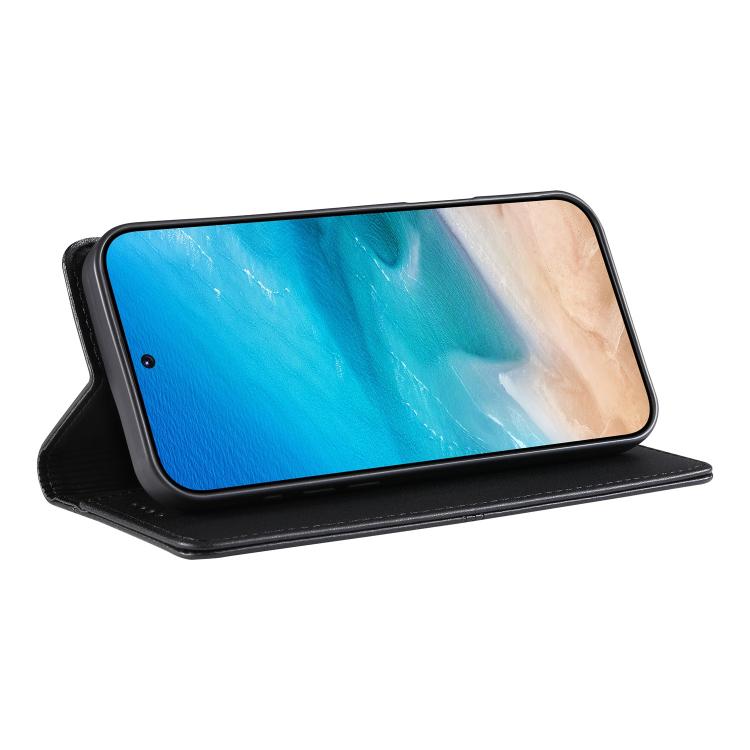 Estojo de Telefone em Couro Vegan com Linha Costurada, Fecho Magnético e RFID, Para iPhone X / XS, Para iPhone XR, Para iPhone XS Max, Para iPhone 8 Plus / 7 Plus