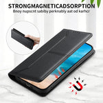 Estojo de Telefone em Couro Vegan com Linha Costurada, Fecho Magnético e RFID, Para iPhone X / XS, Para iPhone XR, Para iPhone XS Max, Para iPhone 8 Plus / 7 Plus