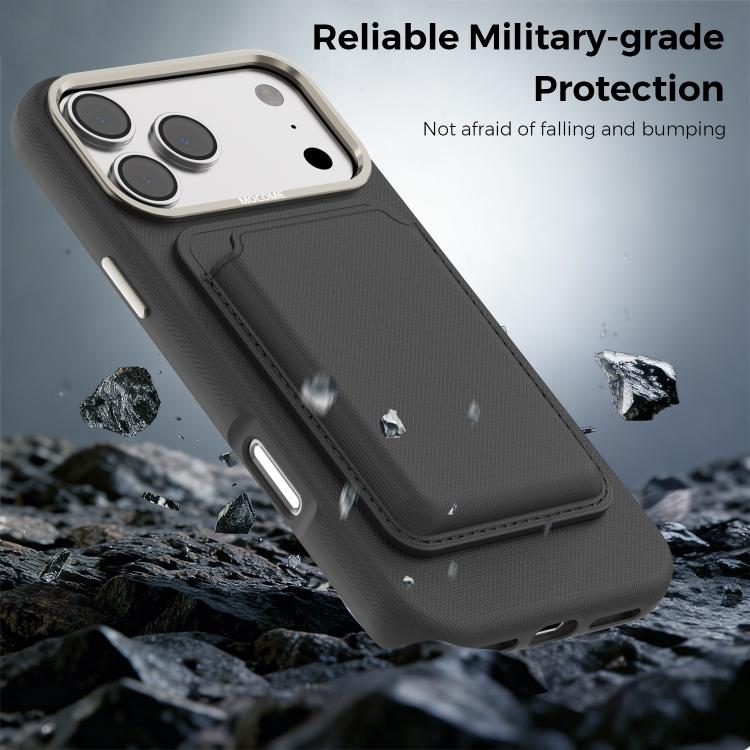 Capa de telemóvel Mocome simples com bolsa magnética para cartões, para iPhone 17 Pro Max, para iPhone 17 Pro