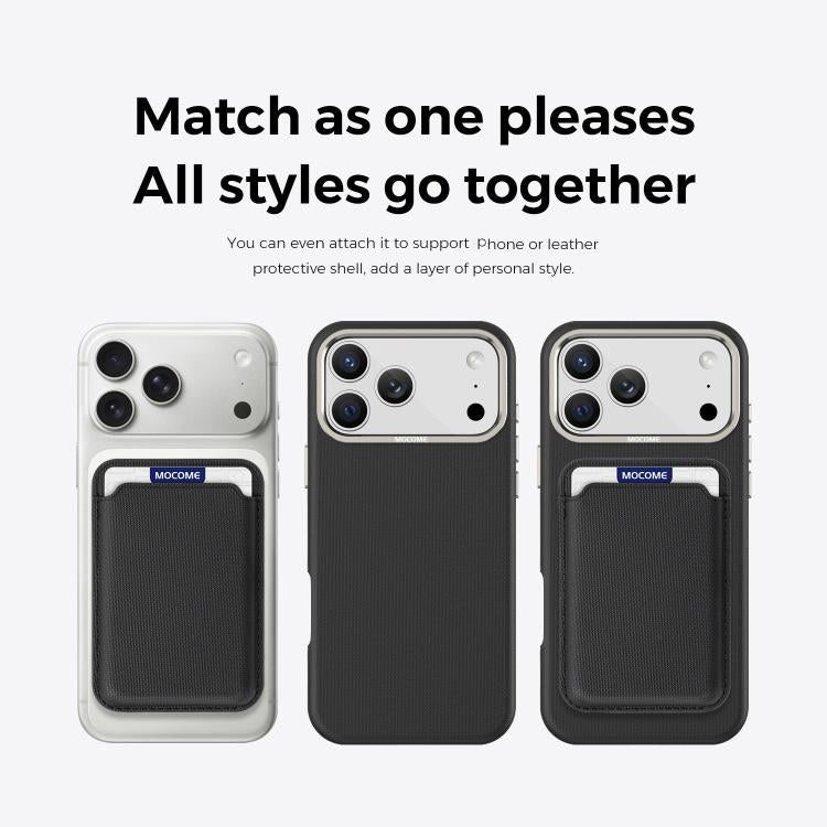 Capa de telemóvel Mocome simples com bolsa magnética para cartões, para iPhone 17 Pro Max, para iPhone 17 Pro