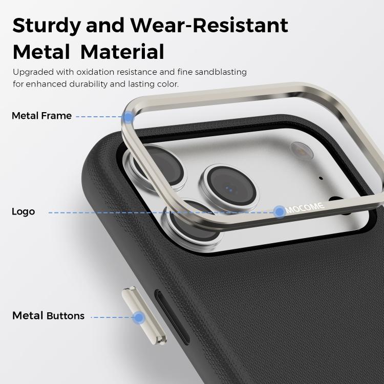 Capa de telemóvel Mocome simples com bolsa magnética para cartões, para iPhone 17 Pro Max, para iPhone 17 Pro