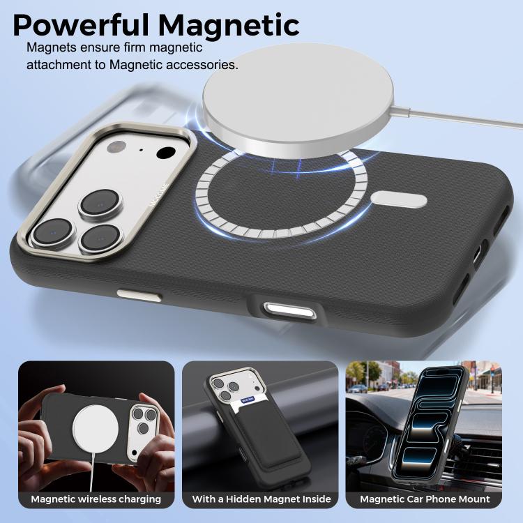 Capa de telemóvel Mocome simples com bolsa magnética para cartões, para iPhone 17 Pro Max, para iPhone 17 Pro