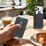 Capa de telemóvel Mocome simples com bolsa magnética para cartões, para iPhone 17 Pro Max, para iPhone 17 Pro