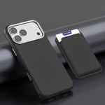 Capa de telemóvel Mocome simples com bolsa magnética para cartões, para iPhone 17 Pro Max, para iPhone 17 Pro