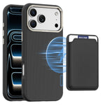 Capa de telemóvel Mocome simples com bolsa magnética para cartões, para iPhone 17 Pro Max, para iPhone 17 Pro