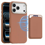 Capa de telemóvel Mocome simples com bolsa magnética para cartões, para iPhone 17 Pro Max, para iPhone 17 Pro