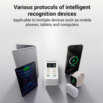 A8C Carregador Multi-Portas de Secretária com 2 USB-A e 6 USB-C / Type-C, Ecrã Digital, Ficha US, EU, UK, AU