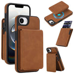 Retro Faux Leather Detachable Spring Loaded Card Bag Magnetic RFID Phone Case, For iPhone 17e / 16e, For iPhone 17 Pro Max, For iPhone 17 Pro, For iPhone 15 Plus, For iPhone 15, For iPhone 14 Plus, For iPhone 14 / 13, For iPhone 12 / 12 Pro