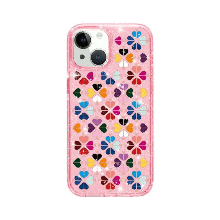 Capa de Telefone com Padrão de Coração Vermelho Cristalino Brilhante, Para iPhone 15, Para iPhone 14 Plus, Para iPhone 14, Para iPhone 14 Pro, Para iPhone 14 Pro Max, Para iPhone 13 Pro Max, Para iPhone 13 Pro, Para iPhone 13