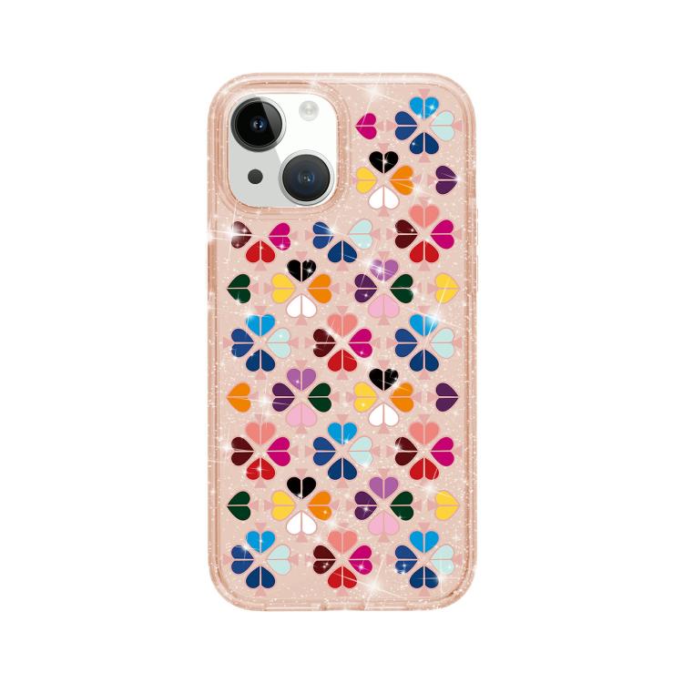 Capa de Telefone com Padrão de Coração Vermelho Cristalino Brilhante, Para iPhone 15, Para iPhone 14 Plus, Para iPhone 14, Para iPhone 14 Pro, Para iPhone 14 Pro Max, Para iPhone 13 Pro Max, Para iPhone 13 Pro, Para iPhone 13