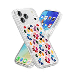 Capa de Telemóvel Transparente com Padrão de Coração Vermelho de Cristal, Para iPhone 17 Pro Max, Para iPhone 17 Pro