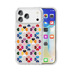 Capa de Telemóvel Transparente com Padrão de Coração Vermelho de Cristal, Para iPhone 17 Pro Max, Para iPhone 17 Pro