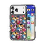 Capa de Telemóvel Transparente com Padrão de Coração Vermelho de Cristal, Para iPhone 17 Pro Max, Para iPhone 17 Pro