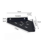 Prateleira de Canto de Acrílico Montada na Parede Estante de Armazenamento Triangular, Pacote Único, 2pcs/Pacote