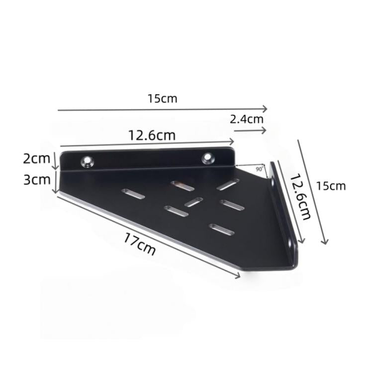 Prateleira de Canto de Acrílico Montada na Parede Estante de Armazenamento Triangular, Pacote Único, 2pcs/Pacote