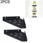 Prateleira de Canto de Acrílico Montada na Parede Estante de Armazenamento Triangular, Pacote Único, 2pcs/Pacote