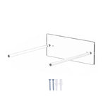 Suporte de Armazenamento para Chapéu de Cowboy em Acrílico Transparente Montado na Parede Suporte de Exposição para Chapéu de Sol, Pacote Único, 2pcs/Pacote