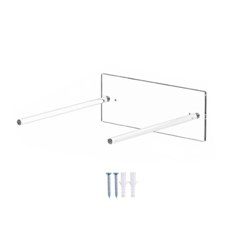 Suporte de Armazenamento para Chapéu de Cowboy em Acrílico Transparente Montado na Parede Suporte de Exposição para Chapéu de Sol, Pacote Único, 2pcs/Pacote