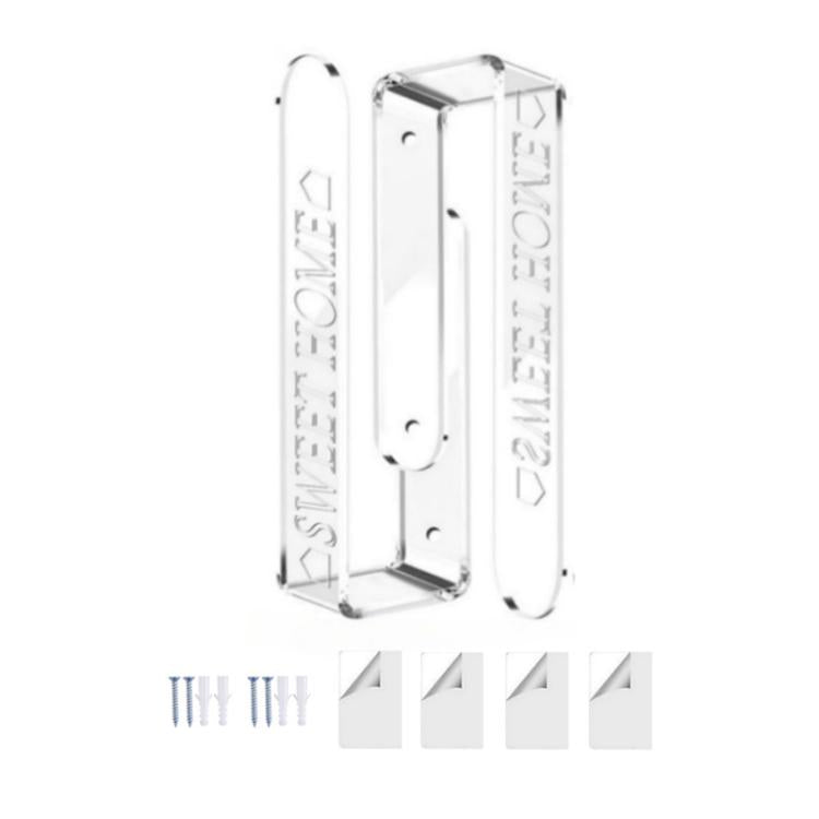 1 Par/Pacote Suporte de Cortina em Acrílico Transparente para Amarrar Cortinas, Clips para Cortinas, Suporta Instalação Sem Furar e Com Furação