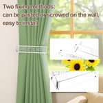 1 Par/Pacote Suporte de Cortina em Acrílico Transparente para Amarrar Cortinas, Clips para Cortinas, Suporta Instalação Sem Furar e Com Furação