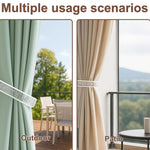 1 Par/Pacote Suporte de Cortina em Acrílico Transparente para Amarrar Cortinas, Clips para Cortinas, Suporta Instalação Sem Furar e Com Furação