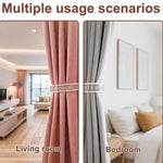 1 Par/Pacote Suporte de Cortina em Acrílico Transparente para Amarrar Cortinas, Clips para Cortinas, Suporta Instalação Sem Furar e Com Furação