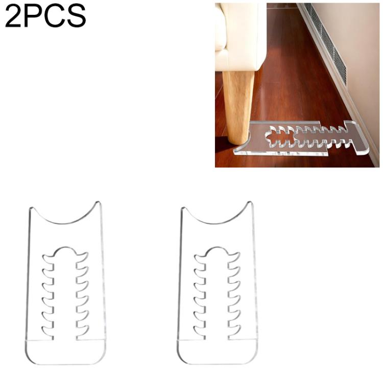 Adjustable Clear Acrylic Furniture Anti-Slip Protective Gasket Wall Spacers, Single Set/Pack, Two Set/Pack
