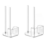 Suporte Transparente para Tampa de Frasco Mason em Acrílico, Boca Regular 70mm, Boca Regular 86mm, 2pcs/Pack 70mm e 86mm