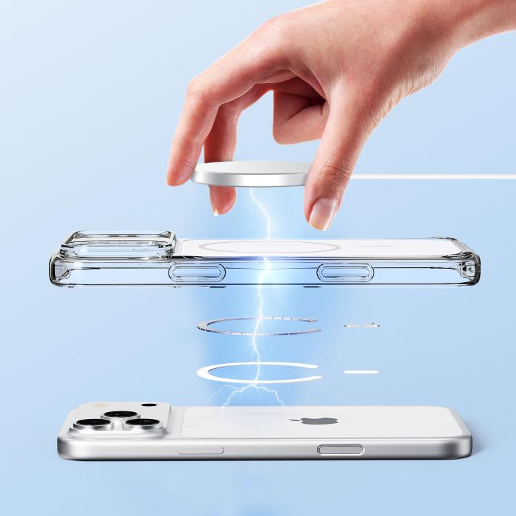 Capa de telemóvel magnética translúcida em PC resistente a choques, para iPhone 17 Pro Max, para iPhone 17 Pro