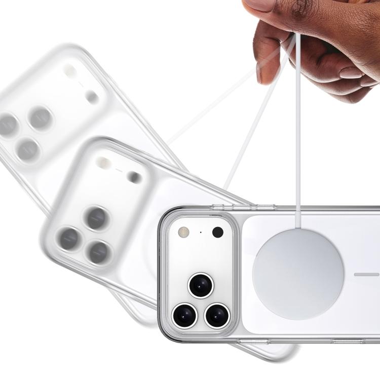 Capa de telemóvel magnética translúcida em PC resistente a choques, para iPhone 17 Pro Max, para iPhone 17 Pro