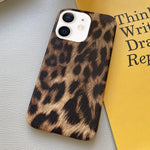 Leopard Print Leather-Textured PU Phone Case, For iPhone 13 Pro, For iPhone 13, For iPhone 12, For iPhone 12 Pro Max, For iPhone 12 Pro, For iPhone 11 Pro Max, For iPhone 11, For iPhone 11 Pro