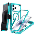 Capa de telemóvel magnética em acrílico com cobertura total e clipe traseiro, para iPhone 17 Pro Max, para iPhone 17 Pro, para iPhone 17, para iPhone Air, para iPhone 16 Pro Max, para iPhone 16 Pro
