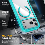Capa de telemóvel magnética em acrílico com cobertura total e clipe traseiro, para iPhone 17 Pro Max, para iPhone 17 Pro, para iPhone 17, para iPhone Air, para iPhone 16 Pro Max, para iPhone 16 Pro