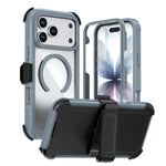 Capa de telemóvel magnética em acrílico com cobertura total e clipe traseiro, para iPhone 17 Pro Max, para iPhone 17 Pro, para iPhone 17, para iPhone Air, para iPhone 16 Pro Max, para iPhone 16 Pro