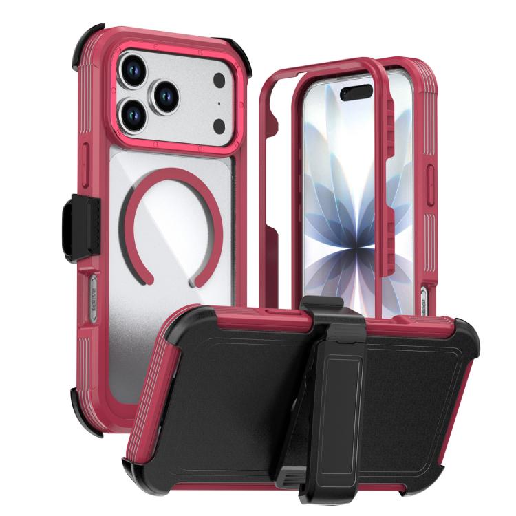 Capa de telemóvel magnética em acrílico com cobertura total e clipe traseiro, para iPhone 17 Pro Max, para iPhone 17 Pro, para iPhone 17, para iPhone Air, para iPhone 16 Pro Max, para iPhone 16 Pro
