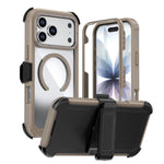 Capa de telemóvel magnética em acrílico com cobertura total e clipe traseiro, para iPhone 17 Pro Max, para iPhone 17 Pro, para iPhone 17, para iPhone Air, para iPhone 16 Pro Max, para iPhone 16 Pro