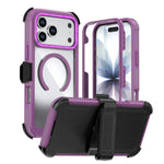 Capa de telemóvel magnética em acrílico com cobertura total e clipe traseiro, para iPhone 17 Pro Max, para iPhone 17 Pro, para iPhone 17, para iPhone Air, para iPhone 16 Pro Max, para iPhone 16 Pro